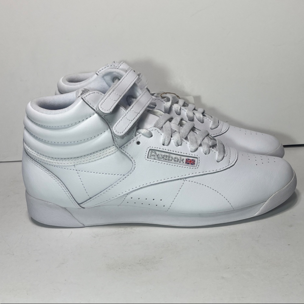Reebok Freestyle F/S Classic White/Silver High-Top Sneakers women’s US Size 11